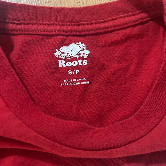 Roots Canada Mens S Hockey Long Sleeve Graphic Tee Red T-shirt Beaver - Picture 3 of 5